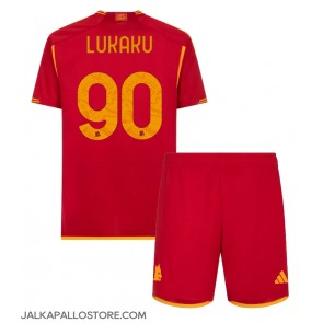 AS Roma Romelu Lukaku #90 Kotipaita Lapsille 2023-24 Lyhythihainen (+ shortsit)